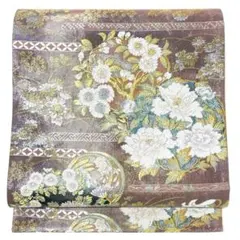 V1391 ●高級 正絹 六通 袋帯