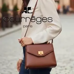 Courrèges クレージュ 2WAY ハンドバッグ ショルダーバッグ レザーのサムネイル