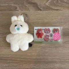 mojojojo×LOWRYSFARM キーホルダー白うさぎうるちゅるシール付