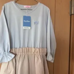 新品タグ付 ファミリア❤︎リボン ワンピース 140