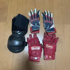 Franklin バッティング用手袋 レッド セット