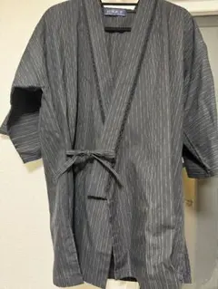 村雨刺子 Mサイズ 甚平 黒白ストライプ