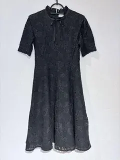 An MILLE 半袖 総レースワンピース 黒