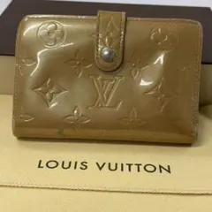 LOUIS VUITTON ヴェルニ 二つ折り財布 ベージュ ラドロー - メルカリ
