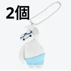 新作　ディズニー　カプセルトイ ベイマックス キーチェーン　水泳　2個