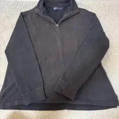 90s ポロラルフローレン　ハーフジップ　スウェット　ブラック　ネイビー