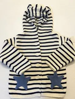 新品　baby GAP アウター　90㎝　ボーダー長袖　パーカートップス　ベビー