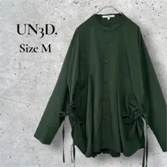 【一部補修あり / UN3D.】アンスリ－ド ウエーブライン ギャザ－シャツ Mのサムネイル