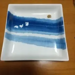 昭和レトロNARUMI製 角形盛り皿 うさぎ柄 お月見柄 和柄 深皿