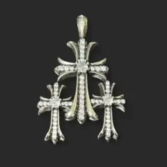 エクストラジルコニアトリプルクロストップチャーム