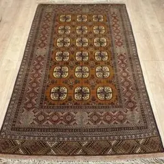 値下げ！ビンテージvintageトライバルラグ ★職人の手仕事 ★トルクメン 2025年最新】トルクメン絨毯の人気アイテム - メルカリ