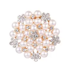 パールブローチ ゴールド ビジュー 上品 コサージュ 入園式 入学式 おしゃれ