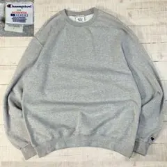 チャンピオン ECO AUTHENTIC 無地スウェット グレー 霜降り　Lのサムネイル
