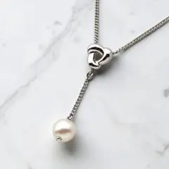 タサキ　ノエビア　あこや真珠　パール　6.5mm　ネックレス　シルバーのサムネイル