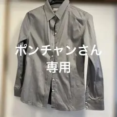 BANANA REPUBLIC ノンアイロン グレー長袖シャツ