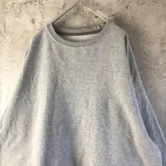 A3555古着　スウェット　グレー　無地　90s Y2K