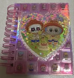 ラブブ　シール　メモ　ノート　メモ帳　シャカシャカ　オーロラ　ブロック　フレーク