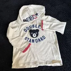 DOUBLE.B フード付きTシャツ クリーム色 ミキハウス