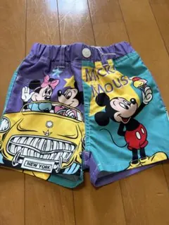備品　ディズニー　子供服　古着風　ミッキー　ミニー　90cm 半ズボン