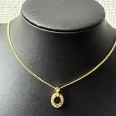 美品 Christian Dior ネックレス サークル ラインストーン