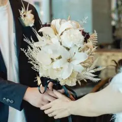 ウェディングブーケ　アーティフィシャルフラワー　　結婚式