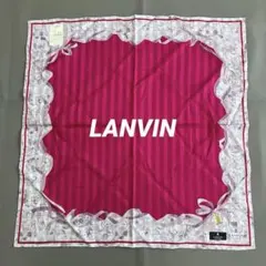 お膝掛け•ミニスカーフにも✨大判！デザインも状態も美人LANVINハンカチ