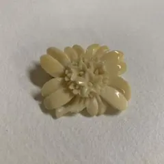 レア！インドネシア ボーンカービング ルース お花模様 彫刻 天然 骨