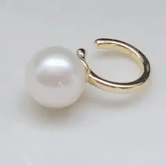 淡水真珠　本真珠　イヤーカフ　ノンホール　ナチュラルホワイト