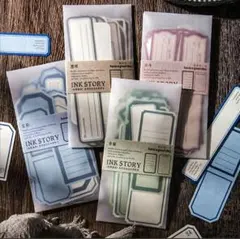 160枚♡紙モノ　コラージュ　素材紙　デコ　笔墨趣事系列4種セット　おすそ分け