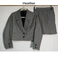 美品 ヘザー ★ デイリーセットアップ ショートジャケット ミニスカート S