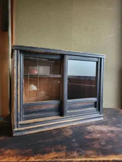 Small glass cabinet, display cabinet, china cabinet, antique.