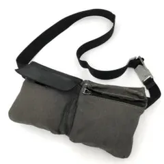 GUCCI グッチ ウエストバッグ ボディバッグ GG キャンバス 黒 グレー