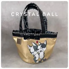 ✨希少品✨未使用品✨CRYSTAL BALL ヒッピー 丸底トートバッグ M 日本製/希少クリスタルボール トートバッグ アニマル柄 ヒッピー