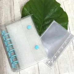 シール帳水色＋リフィル10枚セット シール収納帳 かわいいデザイン