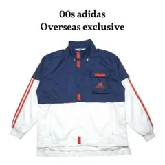 日本未発売 00s adidas ナイロンジャケット パフォーマンスロゴ刺繍
