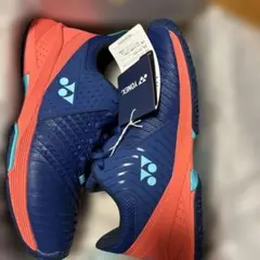 YONEX テニスシューズ ネイビー レッド フュージョンレブ 美品 激安