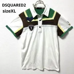 希少　ビンテージ　DSQUARED2メタルボタン　ポロシャツ　ダメージ加工　XLのサムネイル