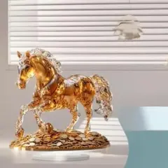 【金運爆上げ】躍動　馬 縁起物 アクリル置物 風水インテリア 成功 金運 干支のサムネイル