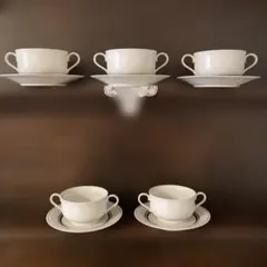 ナルミ NARUMI CHINA スープカップ＆ソーサー　５客のサムネイル