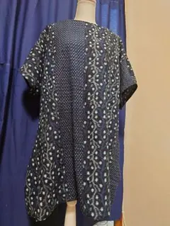 ブー様専用！木綿久留米絣書生絣リメイクチュニック8331−②