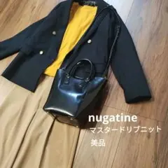 nugatine　薄手　リブニット　マスタード　からし　美品　トップスのサムネイル