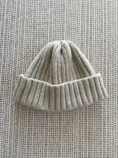 無印良品　ニット帽　ベージュ　レディース