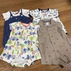 ベビー ロンパース カバーオール 4点セット 70cm