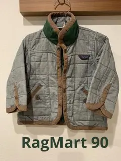 Rag Mart リバーシブルジャケット グレー/グリーン　90cm