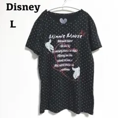 ディズニー✨半袖Tシャツ L パークコーデ ドット ガーリー 春夏　カジュアル