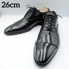 【極美品】クインクラシコ　本革　ストレートチップ　黒　26 内羽根　キャップトゥのサムネイル