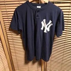 Majestic ニューヨークヤンキース ヘンリーネック Tシャツ XL