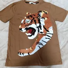 H&M　TIGER　スパンコール　Tシャツ　140