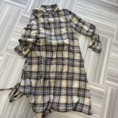 Mademoiselle NON NON チェック柄 シャツワンピースのサムネイル
