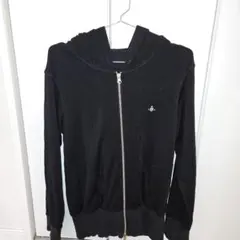 ブラック フルジップ パーカー